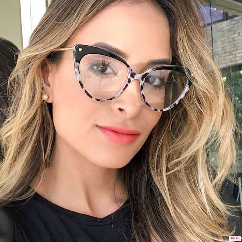 Очки LONSY Sexy Women очки для чтения кошачий глаз компьютерные оправы с защитой от синего света большая оправа