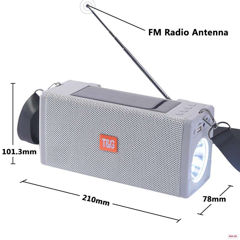 Новинка 2020 г. беспроводная уличная многофункциональная FM радио TG188 с солнечной зарядкой стерео bluetooth Колонка