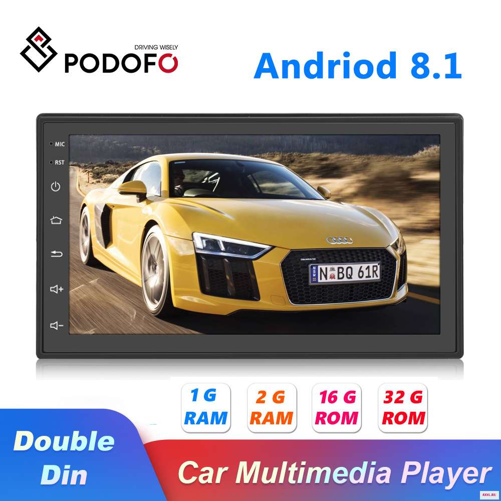 Автомобильный мультимедийный плеер Podofo на Android с 7 "сенсорным экраном Bluetooth Wi Fi для VW Nissan Hyundai KIA типоразмер 2