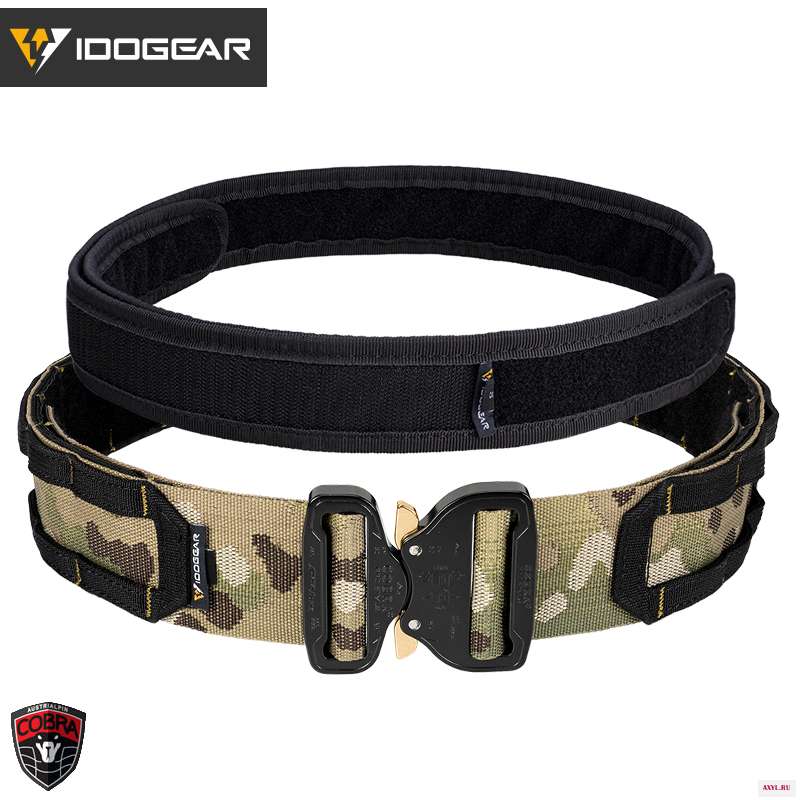 IDOGEAR Тактические 2 дюйма боевой пояс металлический Кобра пряжки службы Молл мужские тактические пояса Ремни