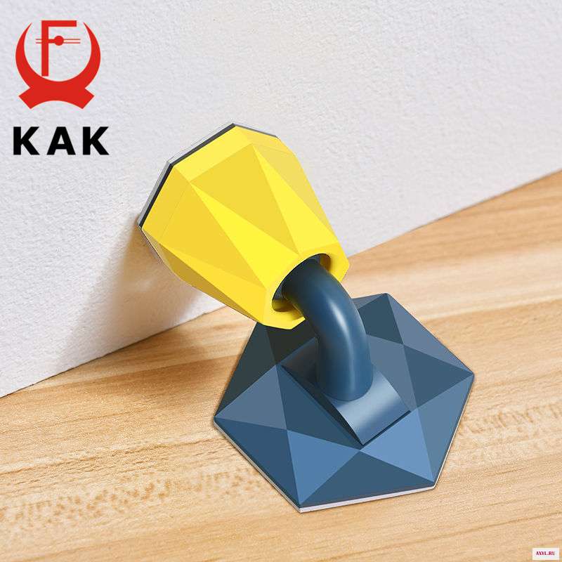 Силиконовая дверная пробка KAK в форме алмаза Модернизированная всасывающая конструкция наклейка без