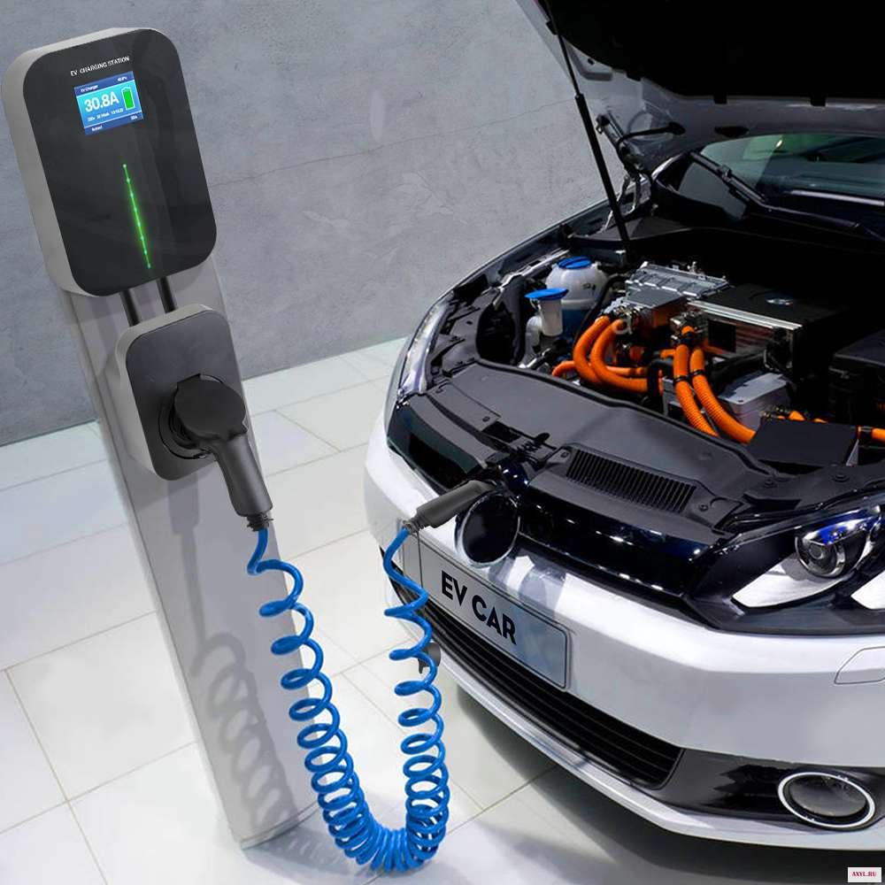 Morec IEC 62196 2 EV зарядный спиральный кабель для станций Электрический автомобильный Спиральный шнур зарядное