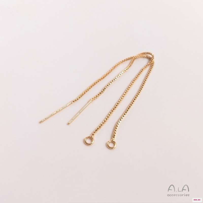 14k никогда не увядает швенза ручной DIY уха ногтей заячьи уши кольцо кисточкой ушные украшения Материал