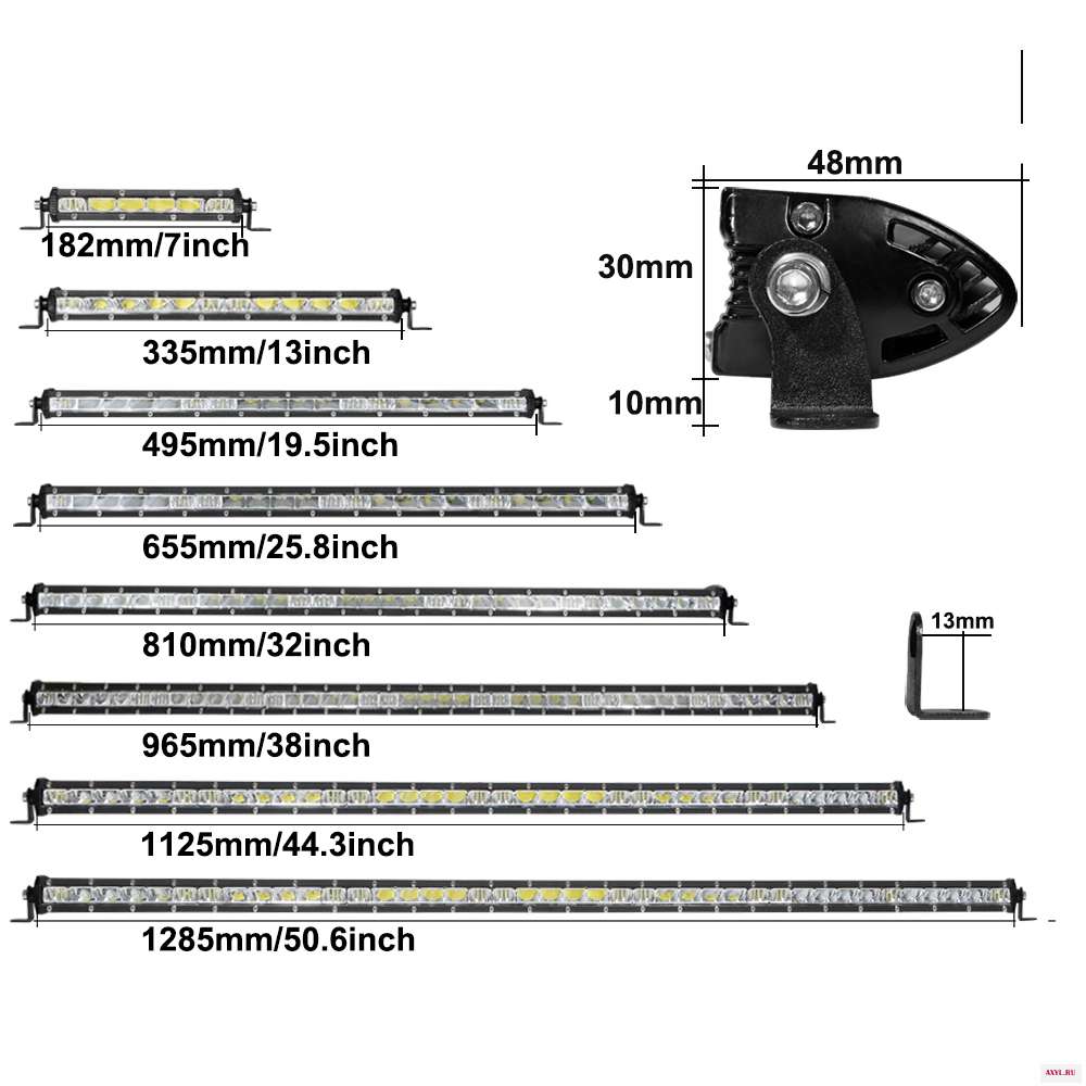 Aeoby Сельма светодиодный светильник бар 7 &quot13" 19 &quot25" 32 &quot38" 44 &quot50" 4x4 аксессуары внедорожный рабочий
