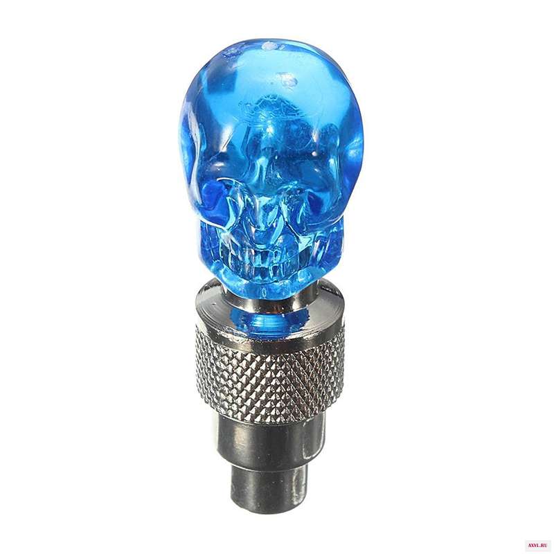 New 2X Valve Cap Wheel Tire LED Light Lamp for Motorcycle Bicycle Car Blue | Обустройство - Цена: 