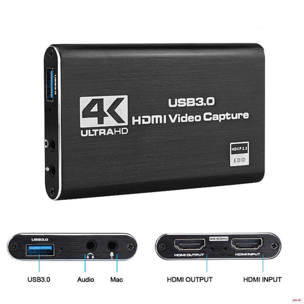USB 3 0 4K 60 Гц 1080P кадров в секунду HD видеозахват видеокарты видеоконвертор HDMI выход прямая трансляция для XBOX PS4
