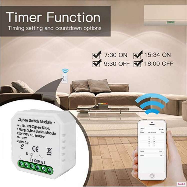 Tuya Zigbee модуль автоматического включения света Беспроводной светильник реле совместимый с Alexa Google Home|Модули