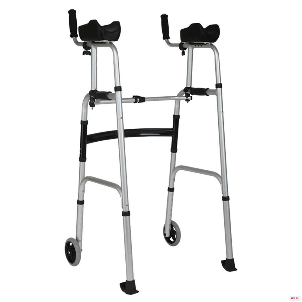 Folding Walker 2 Wheels Rollator 5-in Fixed Padded Armrests Adjustable Height for Seniors Elderly | Красота и - Цена: 11 702,82 руб.