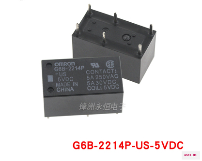 Новое реле Omron G6B 2214P US 5VDC 12VDC 24VDC 5A250VAC 5шт./лот|Реле| |