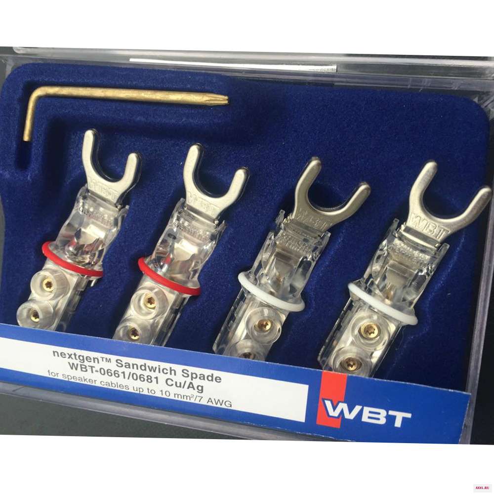 Hi end WBT 0681 AG Silver Y Spade Plug Free Welding коннекторы динамик вилка аудио адаптер|Коннекторы и разъёмы| |