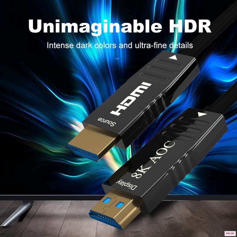HDMI кабель 8K 2 1 видео Оптическое волокно HDR 120 Гц 3D для HD ТВ сплиттер переключатель Xbox м 3 5 8 10 12 15 20 25 30 50 м|Кабели
