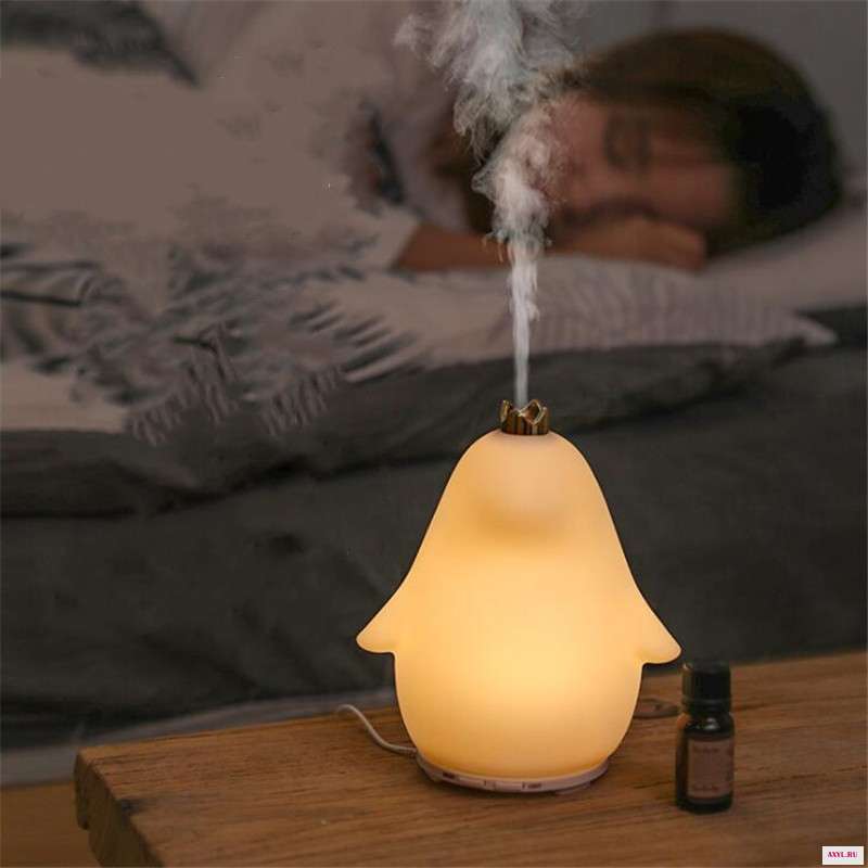 Penguin Humidifier LED Night Light Mini USB Home Office Mute Aromatherapy Silicone Sleeping Lamp Decoration Lamps Cute Lampara