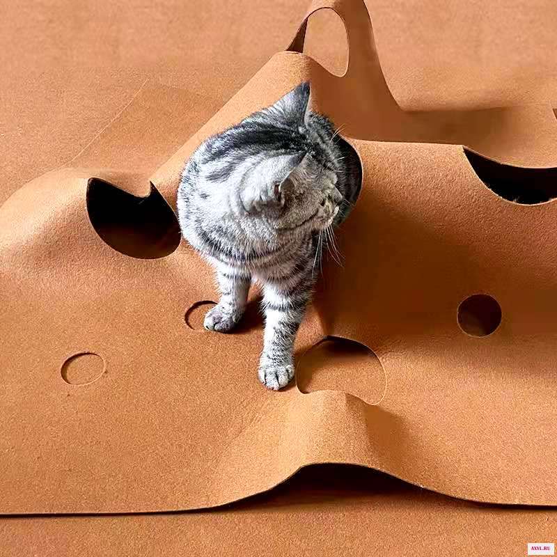 Игрушка для домашних животных кошек прочное одеяло с отверстиями складной игровой коврик ковер устойчивый