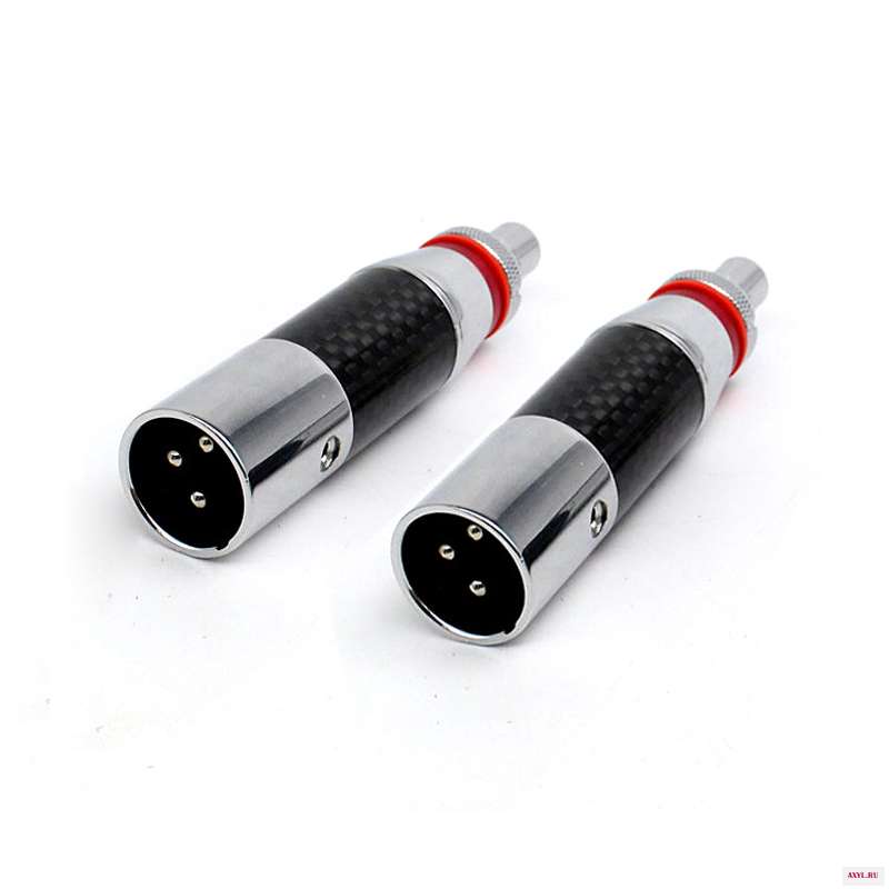 Hi end аудио разъем RCA к XLR штекер мама углеродного волокна сбалансированный кабель адаптер вилки 4