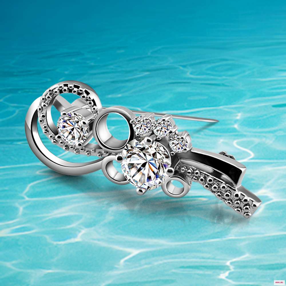 Женская Брошь из серебра 925 пробы брошь с цирконом|jewelry mix|jewelry wholsalejewelry plier |