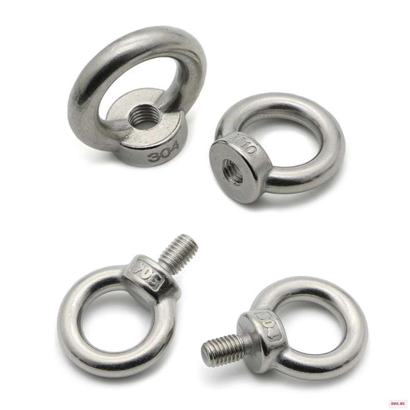 304 нержавеющая сталь плечевые подъемные гайки/винтовое кольцо eyebolt болты с зажимом гайки Винты M3 M4 M5 M6 M8 M10 M12