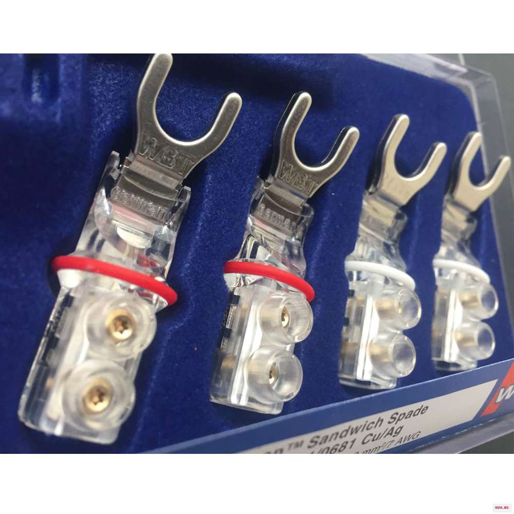 Hi end WBT 0681 AG Silver Y Spade Plug Free Welding коннекторы динамик вилка аудио адаптер|Коннекторы и разъёмы| |