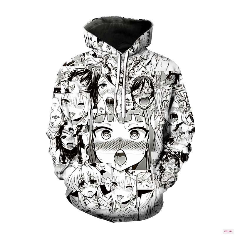 Новинка 2021 толстовки Ahegao с 3D принтом толстовка капюшоном для - Цена: 