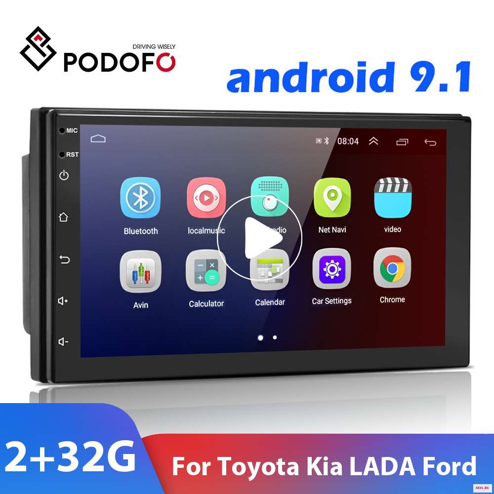 Автомагнитола Podofo 2 din Android 9 1 GPS мультимедийный плеер 7 дюймов для Volkswagen Nissan Hyundai Kia toyota LADA Ford Peugeot