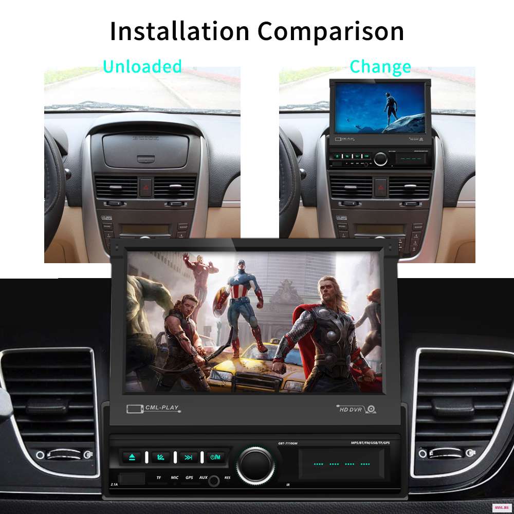 Автомагнитола Podofo 1 Din 7 дюймов GPS Android IOS Mirror Link автомобильный мультимедийный плеер сенсорный экран Bluetooth USB FM