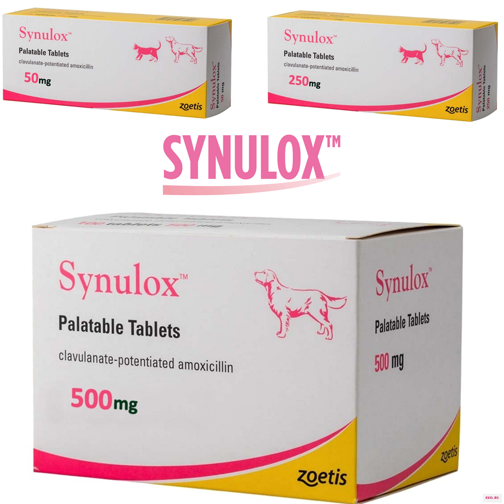 Synulox 50 мг для лечения бактериальной инфекции кошек и собак 10 таблеток/100 таблеток Аутентичные|Дома конуры