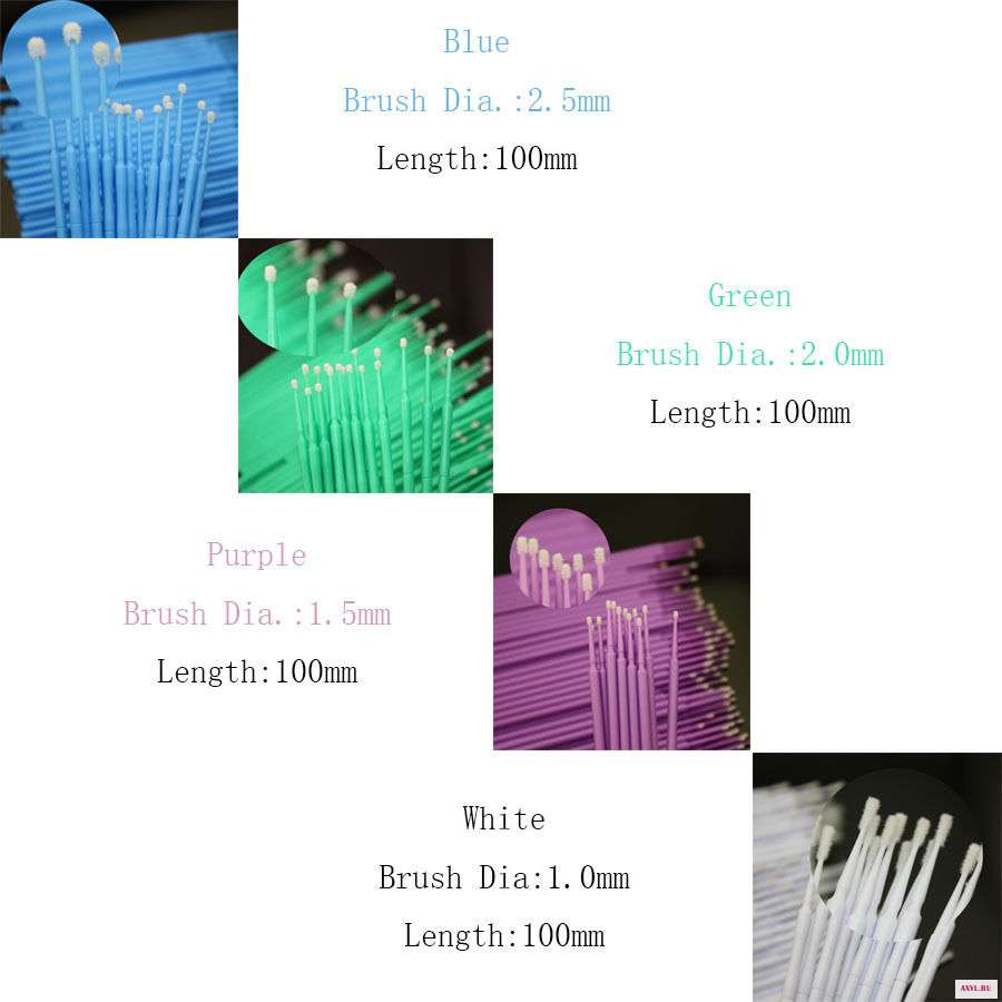 400 шт. одноразовые зубные щётки аппликаторы 1 2/1 5/2 0/2 5 мм|dental disposable|brush dentalmicro brush dental |