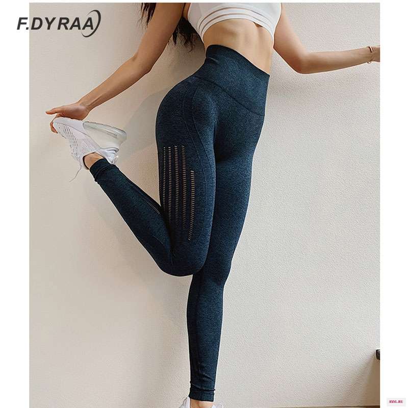 F.DYRAA для женщин с высокой талией Maillot De Bain Femme леггинсы тренажерного зала Спортивная Фитнес Йога Брюки