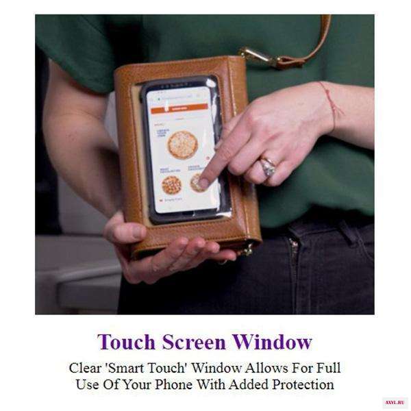 Чистый и безопасный сенсорный Экран бумажник Для женщин сотовый телефон кошелек прозрачная простая сумка