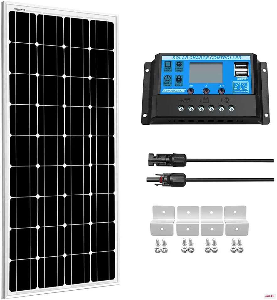 Комплект стеклянной солнечной панели 120 Вт монокристаллический элемент PV кабель Соединитель 12 В домашнее