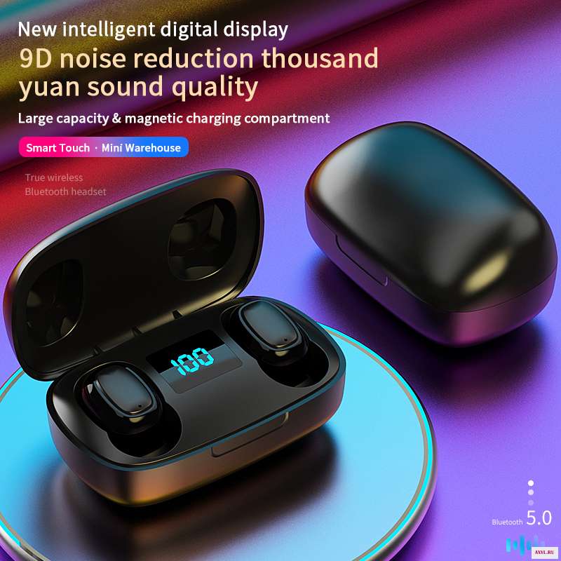 Bluetooth V5.0 беспроводные наушники сенсорные 9D объемный звук вкладыши с двойным микрофоном для Android iPhone