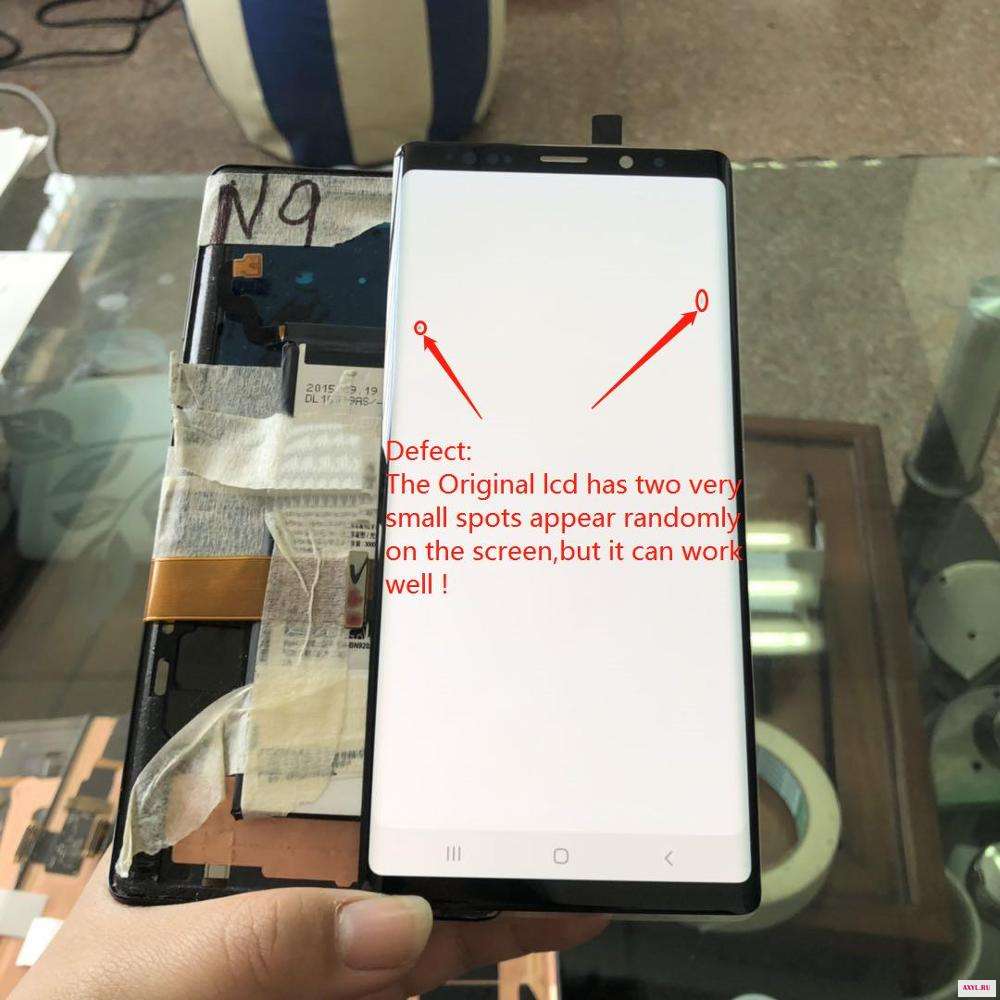 Оригинальный AMOLED 6 4 ''ЖК дисплей с двумя небольшими пятнами для SAMSUNG GALAXY Note 9 Note9 SM N960F + сенсорный экран