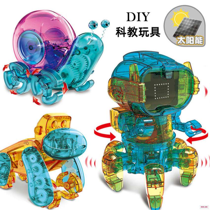 1 шт. новый продукт DIY на солнечной батарее Самоустанавливающаяся Улитка орангутан робот музыкальный