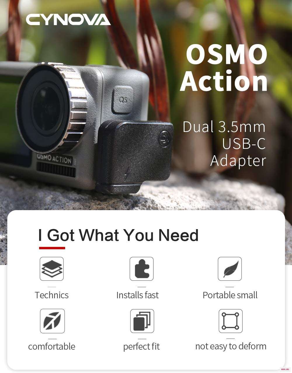 Для камеры Osmo действие двойной 3 5 мм USB C Тип микрофоном адаптер сделано для действий при выдаче