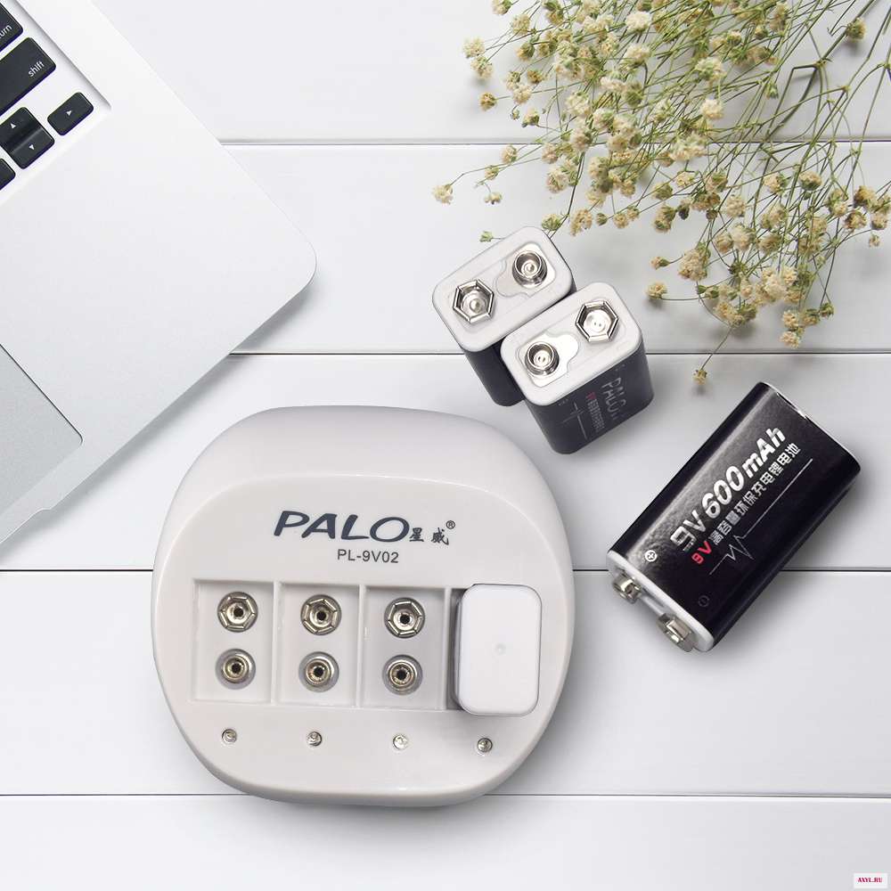 PALO 4 слота 9V 6f22 зарядное устройство мини Двойной аккумулятор для 6F22 литий ионная аккумуляторная батарея|battery