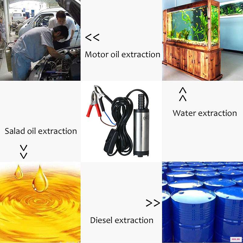 Электрический погружной масляный насос 12 л/мин В 24 постоянного тока для передачи дизельного и керосинового