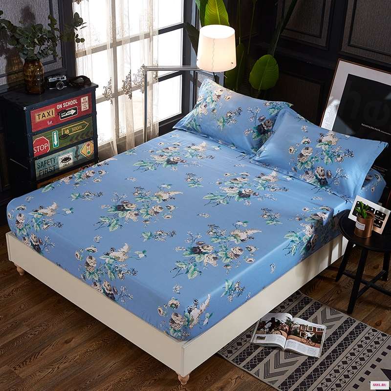 Полный Простыня из чистого хлопка цельная пижама стопроцентного постельное белье матрац крышка крышки