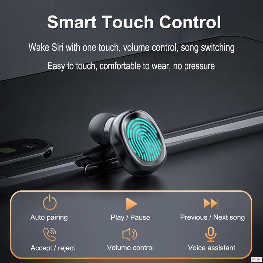 TWS беспроводные Bluetooth наушники V5.0 с сенсорным управлением стереонаушники HD для разговора басами вождения