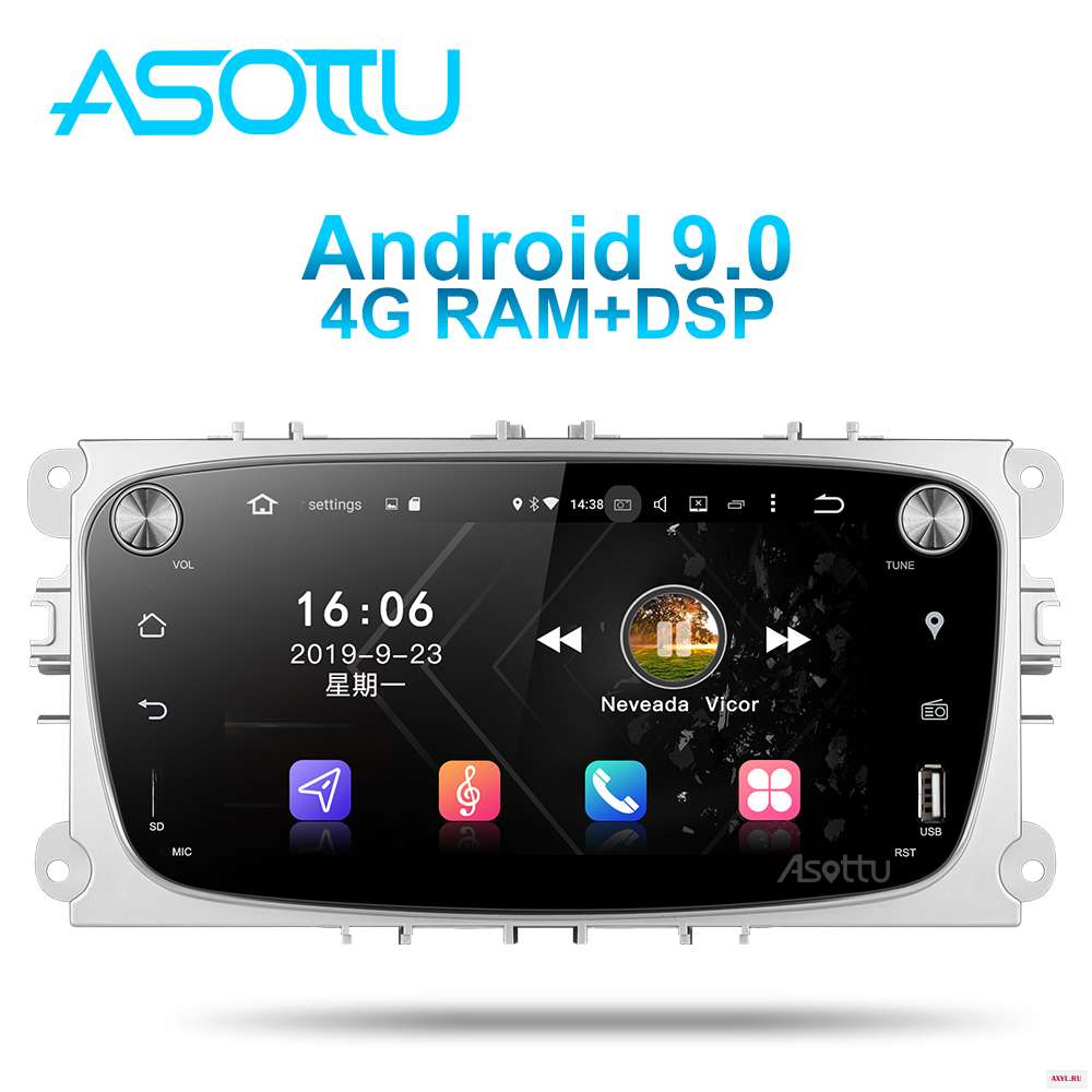 Asottu FO601 Android 9 0 автомобильное радио для Ford focus 2 Mondeo C max galaxy S Transit Tourneo Автомобильный gps мультимедийный