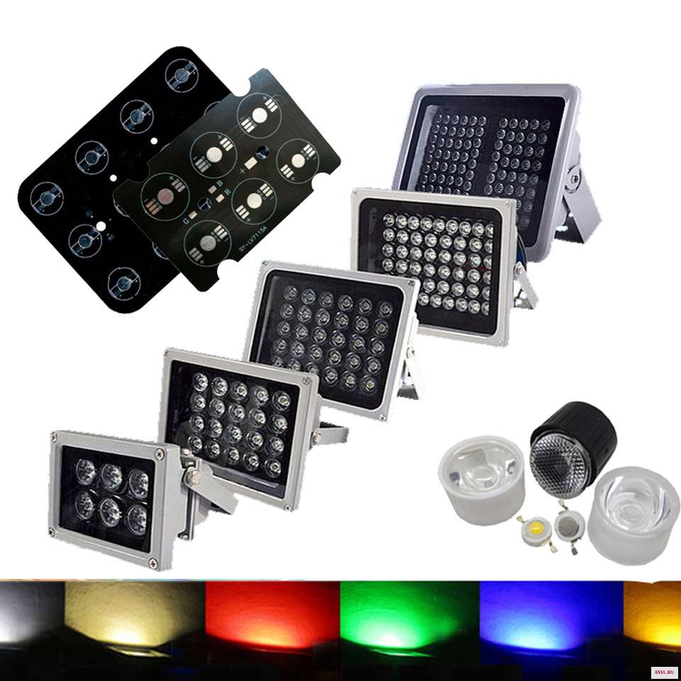 280x118 мм Светодиодная печатная плата 24 Вт 30 36 48 RGB светодиодная алюминиевая пластина радиатор высокой