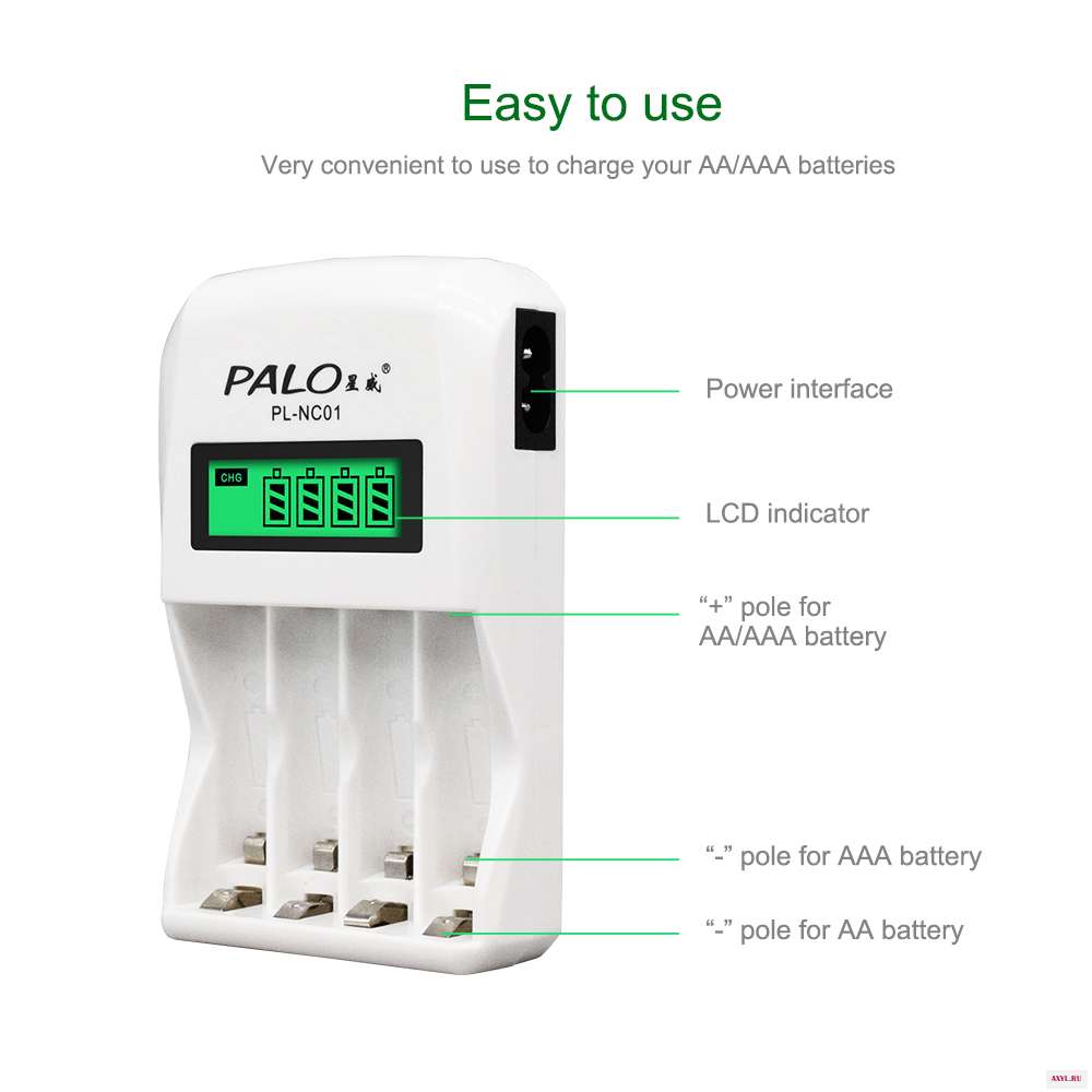 Никель металлогидридный аккумулятор PALO AA 1 2 в перезаряжаемые аккумуляторы + умное зарядное устройство с ЖК