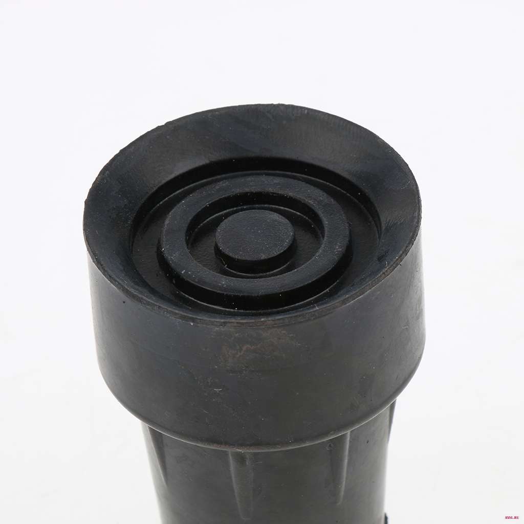 4pcs Anti Skid Rubber Walking Stick Cane Crutch Heavy Duty Ferrules Bottom Ends Protector - Black, 19mm