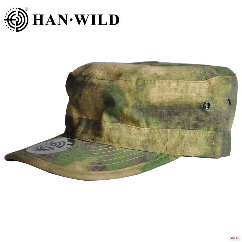 HAN WILD Tactical Airsoft Flecktarn Camouflage Cap Men US German Soldiers Combat Army Baseball Unisex Paintball Flat - Цена: 354,24 руб.