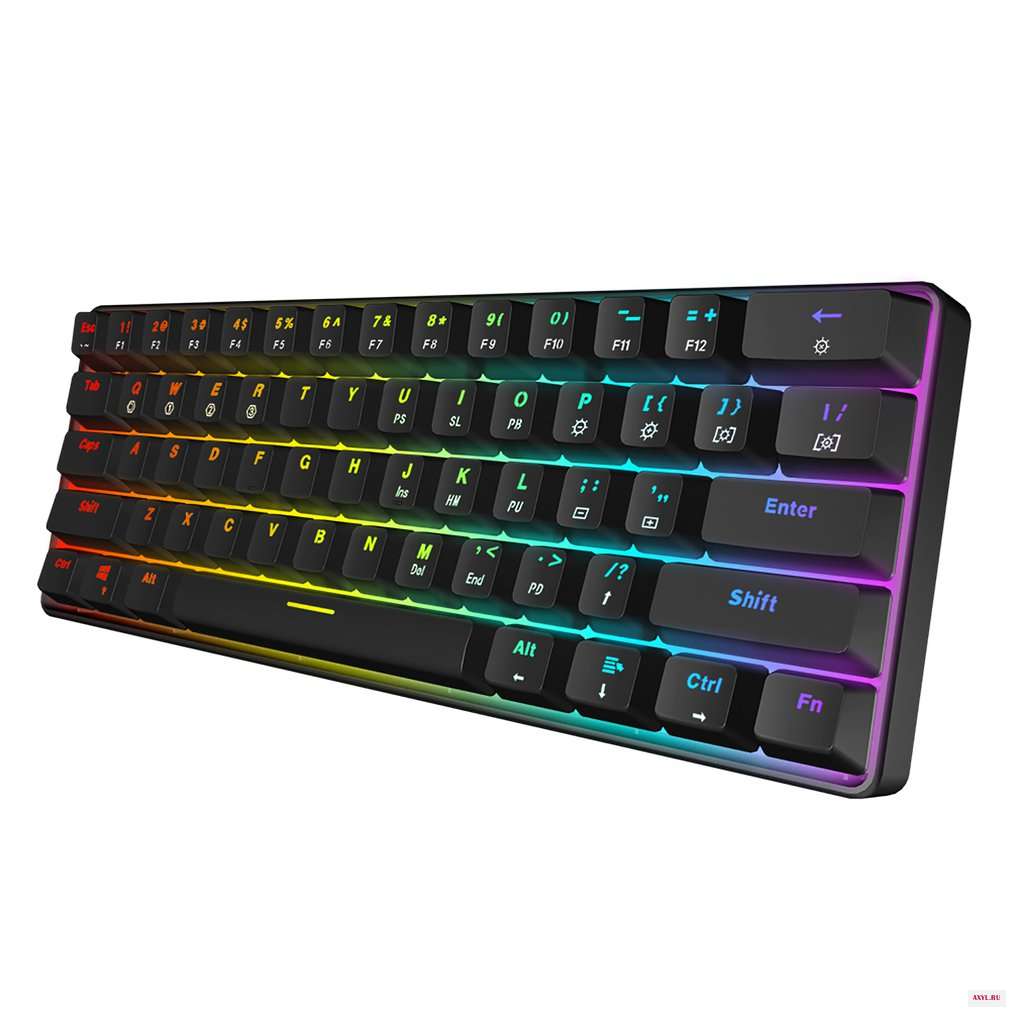 GK61 сменная 60% RGB клавиатура индивидуальный комплект печатная плата монтажная пластина чехол геймерская