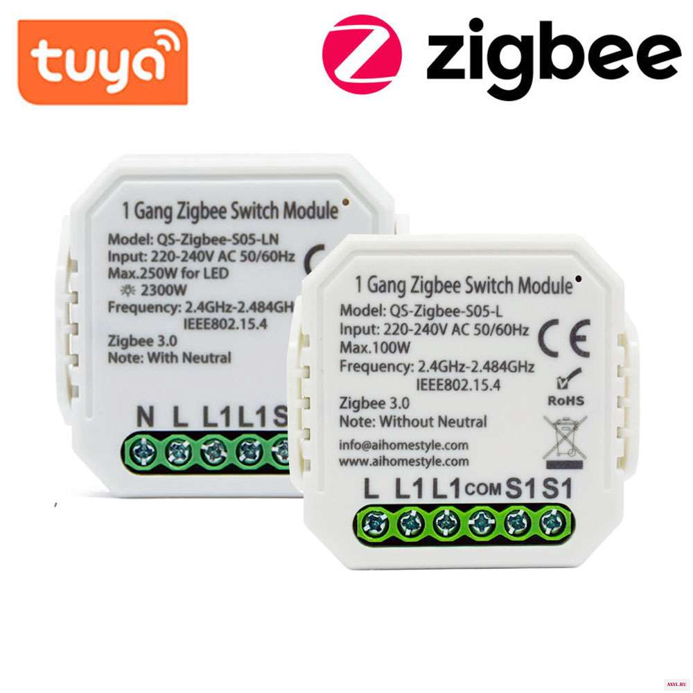 Tuya Zigbee модуль автоматического включения света Беспроводной светильник реле совместимый с Alexa Google Home|Модули