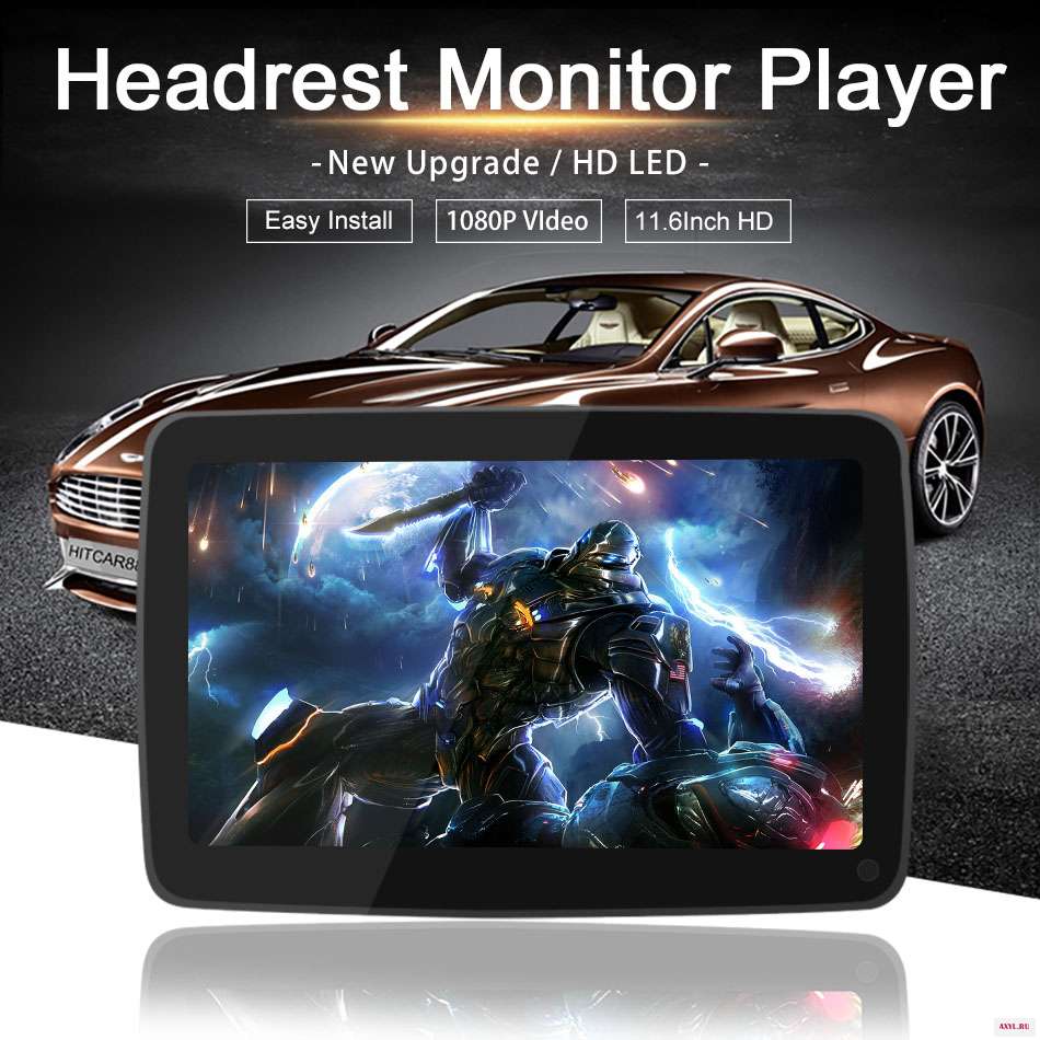Автомобильный подголовник 11 6 дюймов мультимедиа MP4 MP5 видеоплеер HD экран тонкий монитор с USB SD HDMI AV слот и FM