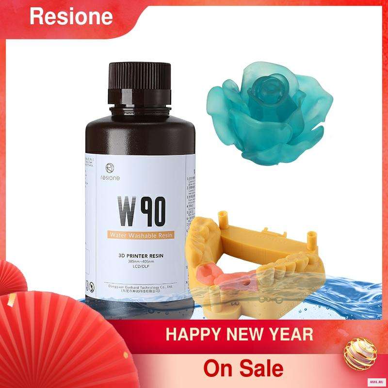 Resione W90 маленький запах воды моющийся 3d принтер смола для Elegoo Anycubic Смола SLA DLP LCD 405nm UV|Материалы 3D-печати| |