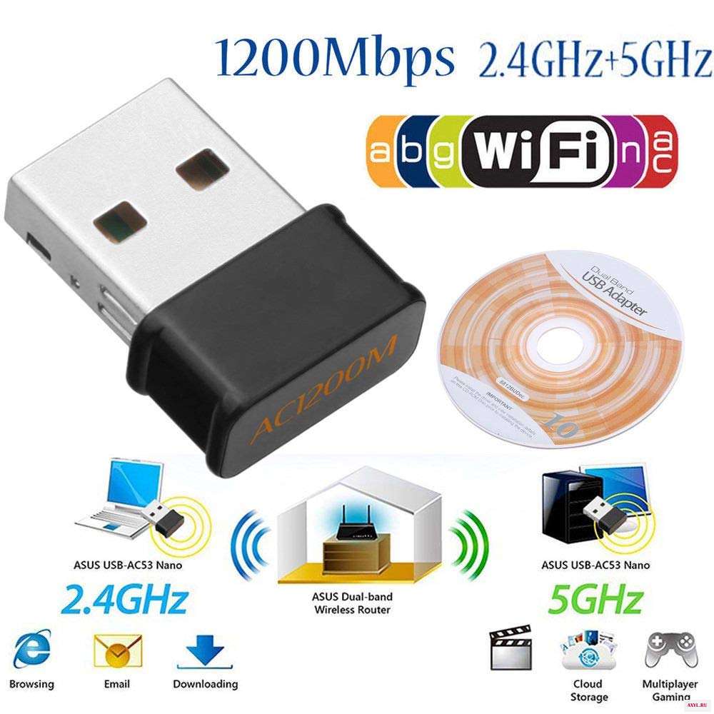 JCKEL 1200 Мбит/с беспроводной USB Wifi адаптер Lan Ethernet 2 4G 5G Двухдиапазонная Сетевая карта Dongle 802.11n/g/a/ac|Сетевые карты|