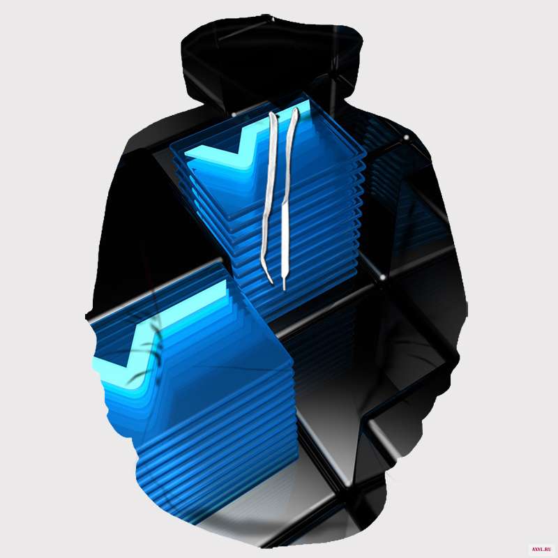 Мужская толстовка с капюшоном уличная Толстовка в стиле Харадзюку 3D эффектами и геометрической сеткой