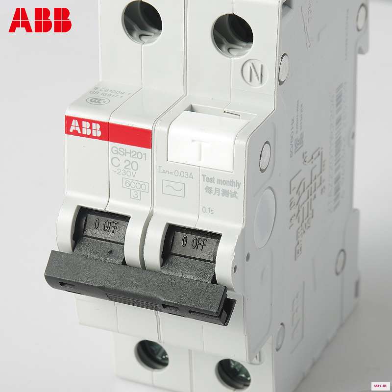 ABB Electric GSH201 1P + N 2P AC C 40A 30MA мини автоматический выключатель утечки воздуха защитный переключатель устройство