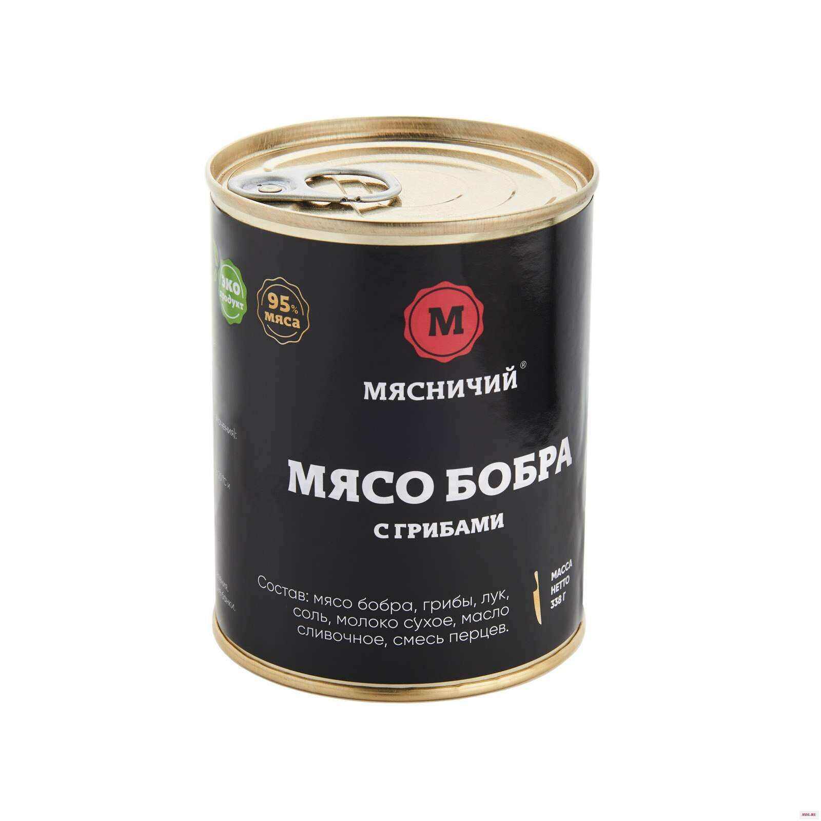 Мясо бобра с грибами Мясничий доля мяса 95% (при закладке) Премиум - Цена: 769,42 руб.
